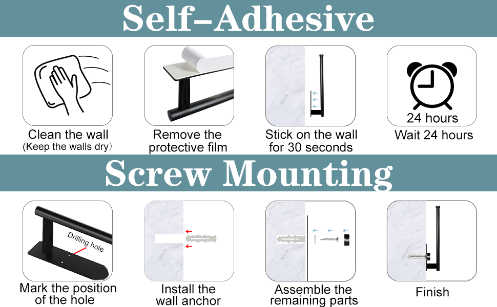 adhesive paper towel holder