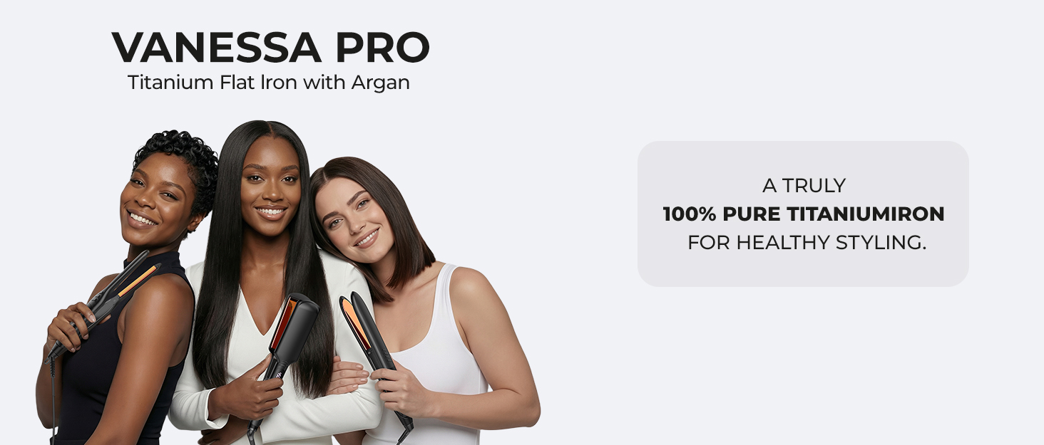 VANESSA PRO Titanium Flat lron with Argan
