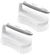 Amazer Scrub Brush for Cleaning Comfort Grip Shower Scrubber Flexible Stiff Bristles with Handle ...