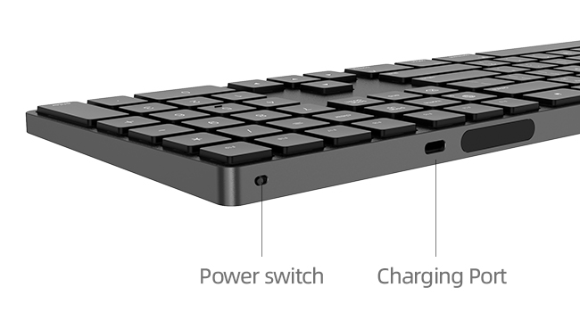 Bluetooth Slim Keyboard for Mac, Aluminum Rechargeable Keyboard Wireless