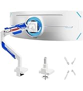 ARES WING Heavy Duty Single Monitor Arm - Gas Spring Aluminum Monitor Mount for 24"-57" Ultrawide...
