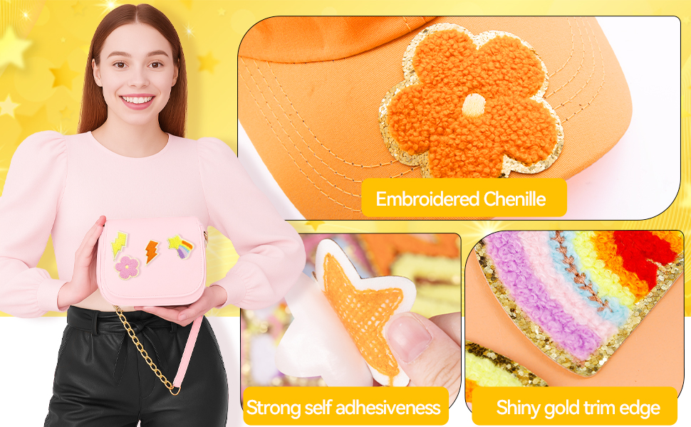 Preppy Cute Chenille Patches