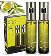 BOKKY 2 Pack Oil Sprayer for Cooking, 100ml Olive Oil Mister for Air Fryer And BBQ (Transparent G...