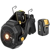BougeRV F02 Battery Powered Fan with 18V 144W Rechargeable Battery, 755 CFM Jobsite Battery Fan, ...