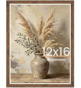 upsimples 12x16 Picture Frame, Wood Poster Frames, Rustic Brown 1 Pack | 12 x 16 Gallery Wall Pic...