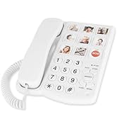 Awishwell Landline Phones for Seniors, Simple Big Button Phone for Seniors-Corded Telephone Landl...