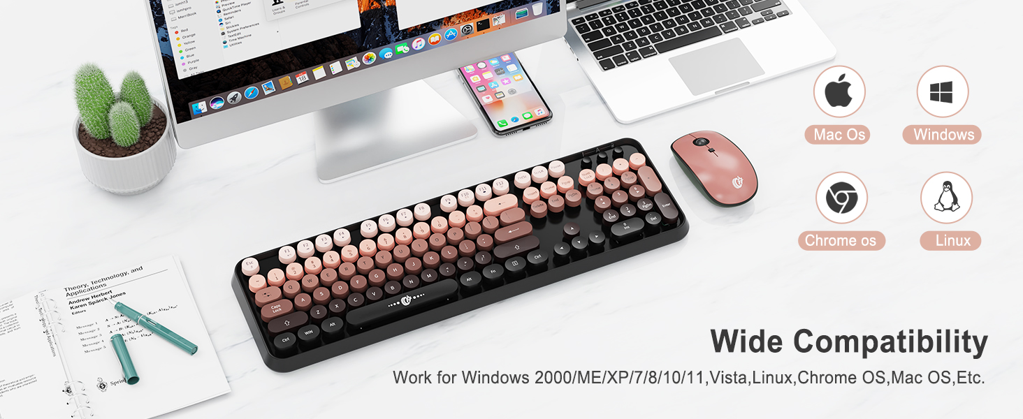 cute wireless keyboard mouse combo