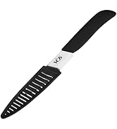Vos Ceramic Knife - Paring 4 Inch Zirconia Blade With Sheath Cover - Handle Fruit and Vegetables ...