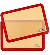 Last Confection Silicone Baking Mat - Set of 2 Non-Stick Half Sheet (11-5/8" x 16-1/2") Professio...