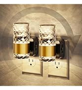 JandCase Night Light, Automatic Night Lights Plug into Wall,2 Pack 3000K LED Nightlights with 0-1...