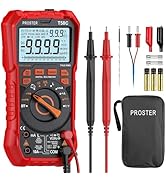 Proster Digital Multimeter Tester True RMS 9999 Counts - Auto Ranging Multimeter, AC DC Voltage C...