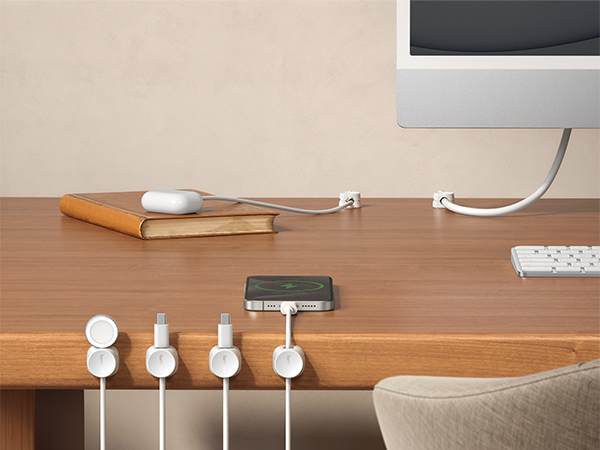 cable spring cord holder clips cord organizer phone charger holder accessories