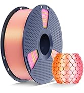 SUNLU Silk Dual Color PLA Filament, Silk PLA 3D Printer Filament 1.75mm, Neatly Wound Shiny Silk ...