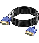 UVOOI VGA Cable 15FT, Gold-Plated VGA Cord Male to Male Cable 15 pin for Computer Monitor Project...