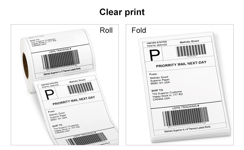 4x6 thermal direct shipping labels
