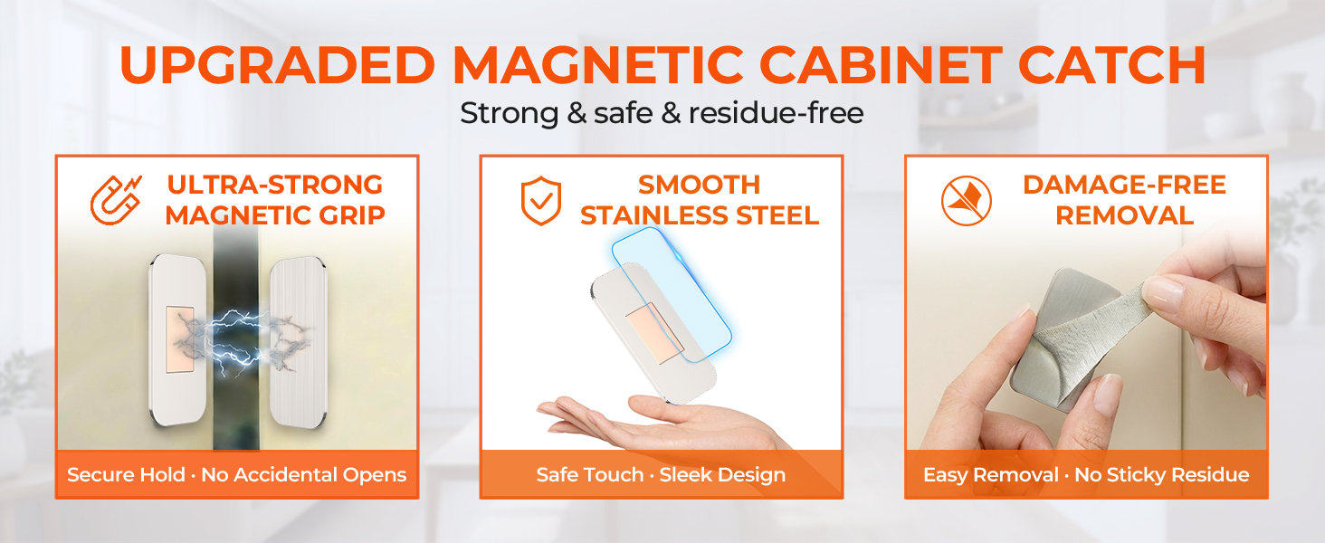 no drill magnetic cabinet locks
