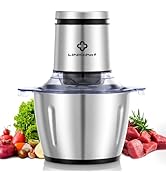 LINKChef Food Processor, 8 Cup Food Chopper, Meat Grinder Electric 400W, 4D Sharp Blades, 2L, Sta...