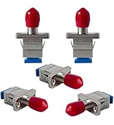 PacSatSales - SC to ST Fiber Optic Adapters - 5 Pack - SC/UPC to ST/UPC Fiber Adapters Allow You ...