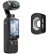 Wide-Angle Lens Compatible with DJI Osmo Pocket 3, Magnetic Attach/Multi-Coated/Optical Glass (At...