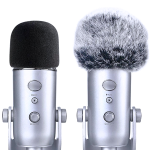 Blue Yeti Furry Windscreen Muff + Foam Windscreen - Reduce Wind noise and other noise interference