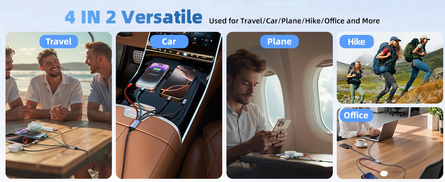 4 IN 2 Versatile Used for Travel/Car/Plane/Hike/Office and More