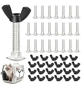 23 Set M6 Pet Carrier Fasteners, Kennel Replacement Bolts and Butterfly Nuts Dog Kennel Hardware ...