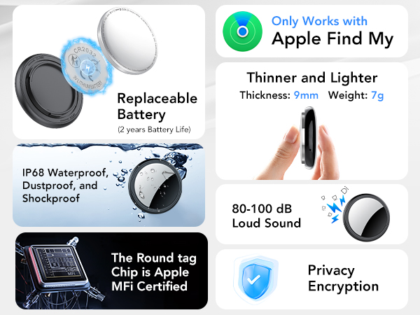 air tracker tag-2025 New [Apple MFi Certified] ,Bluetooth Tracker