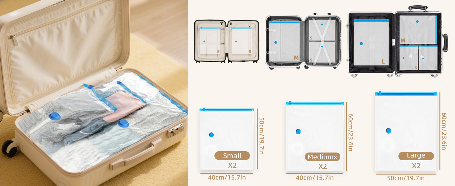 travel vacuum bags with electric pump