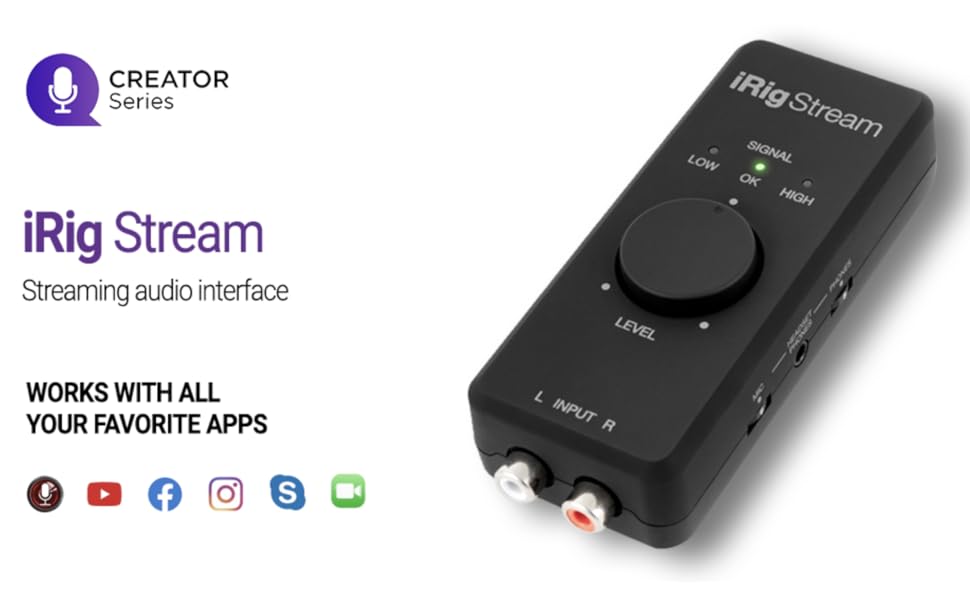Stream Stereo Audio Interface – 24-Bit 48 kHz Recording iPhone, iPad, Mac, PC USB-C &amp; Lightning