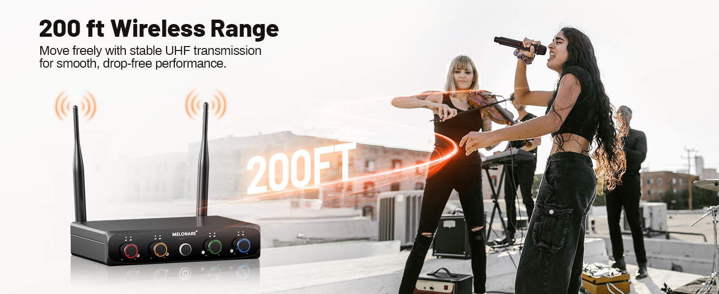 4-Channel Wireless Microphone System