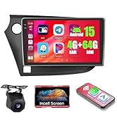 4+64GB Android 15 Car Radio for Honda Insight 2009-2014 Wireless Carplay Android Auto, Realdio 9"...