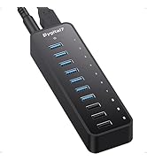 Bygital7 USB 3.0 Hub, 10Ports USB-Hub with 7 USB-3.0 &amp; 3 BC1.2 Ports, Multi USB 60W Data Hub Comp...