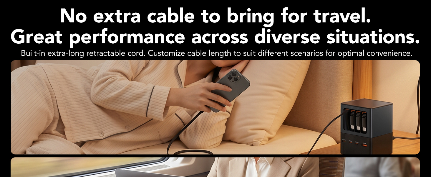 charging station retractable cables