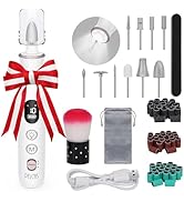 PELCAS Electric Nail File, 10 Speeds Cordless Nail Drill with LED Light, Portable Manicure and Pe...