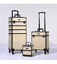 BYOOTIQUE Rolling Makeup Case Cosmetology case on wheels Makeup Artist Nail