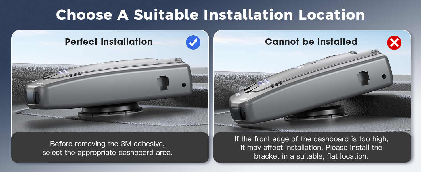 Magnetic Radar Detector Dashboard Mount