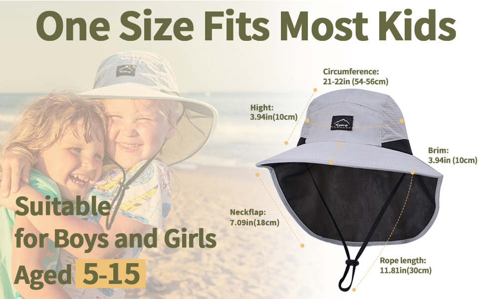 ONE SIZE FIITS MOST KIDS AGED 5-15