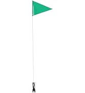 Flag Pole, Golf Cart Flag for Safety Adjustable Height, Green Visibility for Outdoor, Recumbent C...