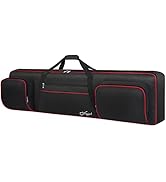 SNIGJAT 88 Key Keyboard Case Soft (Size: 53.5"x13.8"x6.8"), Padded Piano Case with Handle and Adj...