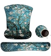 Keyboard Wrist Rest Pad Ergonomic Mouse Pad Set, ToLuLu Gel Mouse Pad Wrist Support for Computer ...