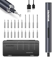 WORKPRO Mini Electric Screwdriver, 20 in 1 Electric Precision Kit with Magnetizer and S2 Steel Bi...