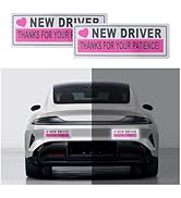 2PCS Student Driver Magnet for Car,Reflective New Driver Sticker Car Decorations for Safety Warni...