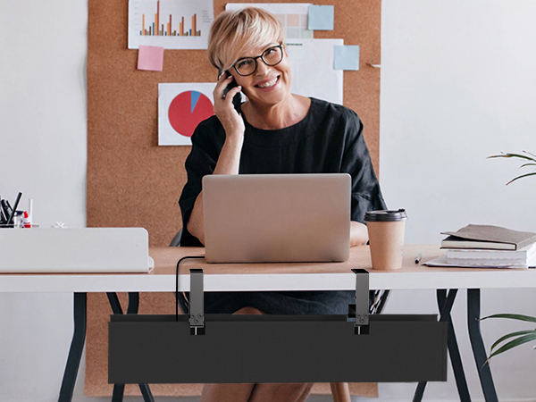 under desk cable management tray