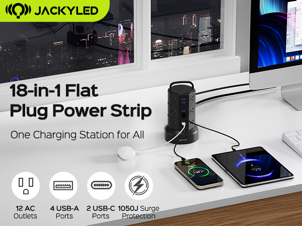 jackyled power strip tower