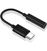 MAS CARNEY USB Type C to 3.5mm Female Aux Adapter, HiFi Audio Headphones Jack, Compatible with Hu...