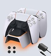 NexiGo PS5 Controller Charger with Thumb Grip Kit