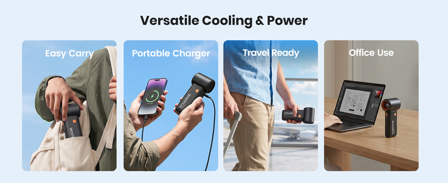 Versatile Cooling &amp;amp;amp; Portable Charger