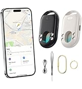 TECKNET 3-in-1 Air Tracker Tag 2-Pack (iOS Only), Rechargeable Smart Bluetooth Tracker, 100dB Ala...