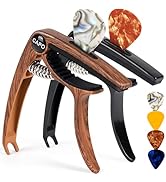 Guitar Capo, 3in1 Zinc Metal Capo for Acoustic and Electric Guitars (with Pick Holder and 4Picks)...