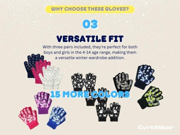winter warm knit gloves